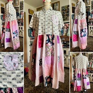 Patchwork Shirtdress with Pockets!